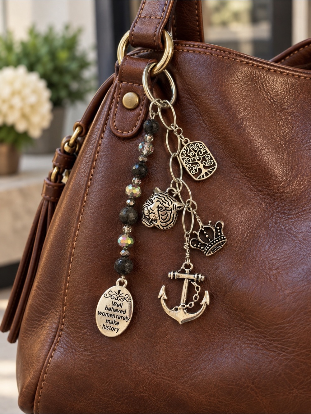 Hand Crafted Inspirational Bag Charm/Key Ring